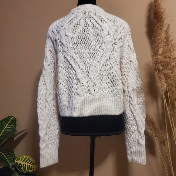 FCUK Kalina Cable Knit Jumper Sweater in Classic Cream - Picture 5 of 14